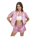 Kostüm Shorts und Jacke rosa · Gr. L