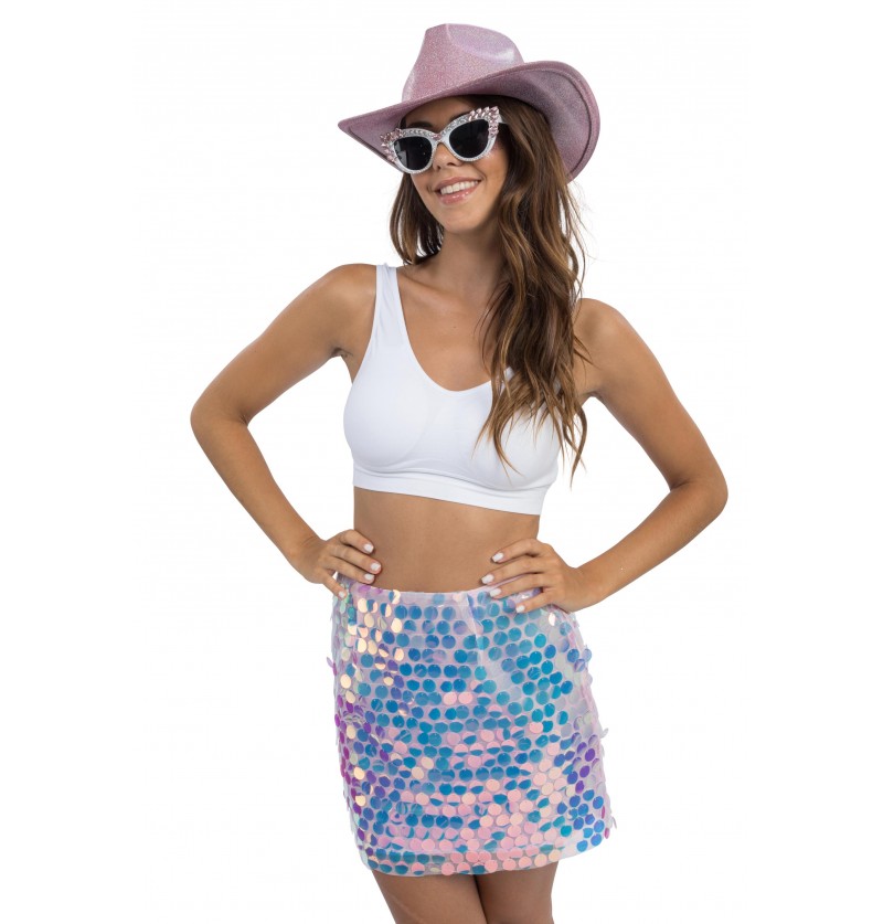 Rock mit Pailletten rosa – Bild 5 | LuxeStyle