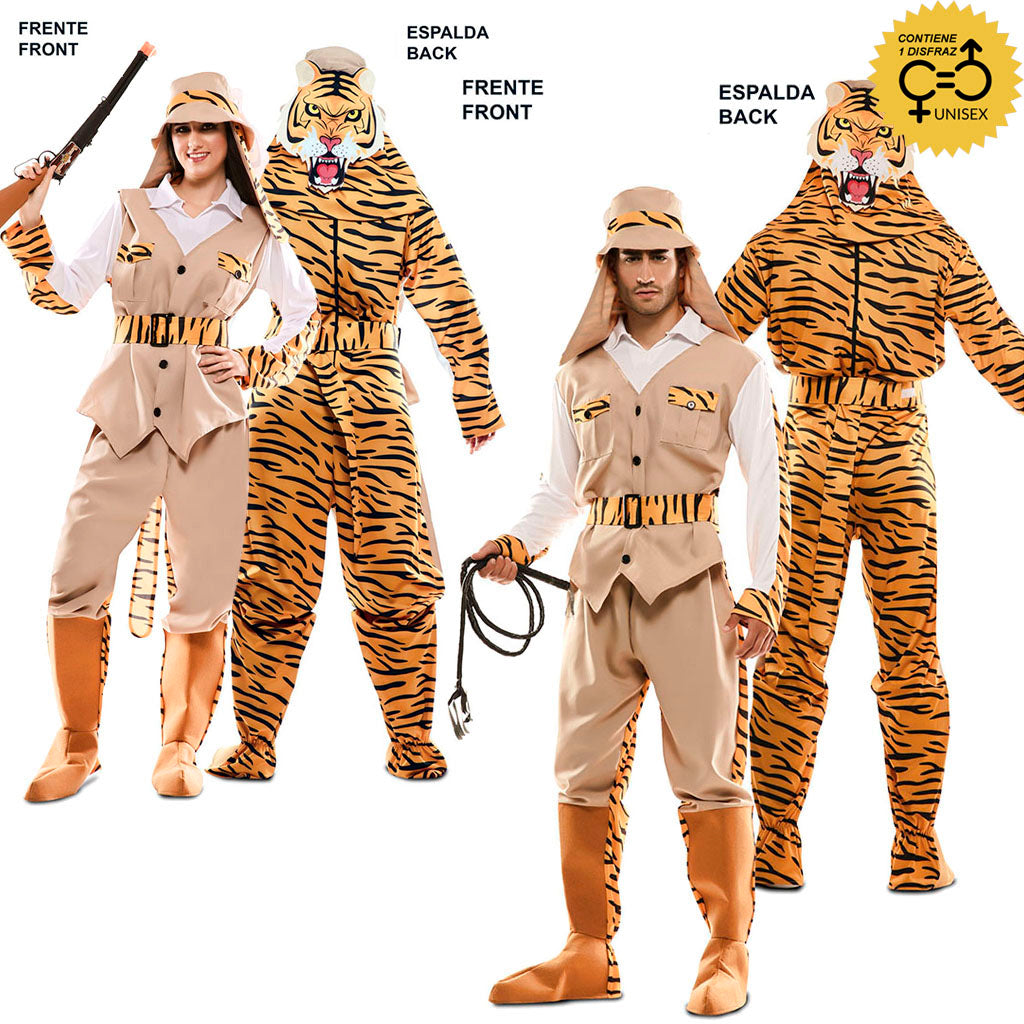 Kostüm Double Face Jäger/Tiger