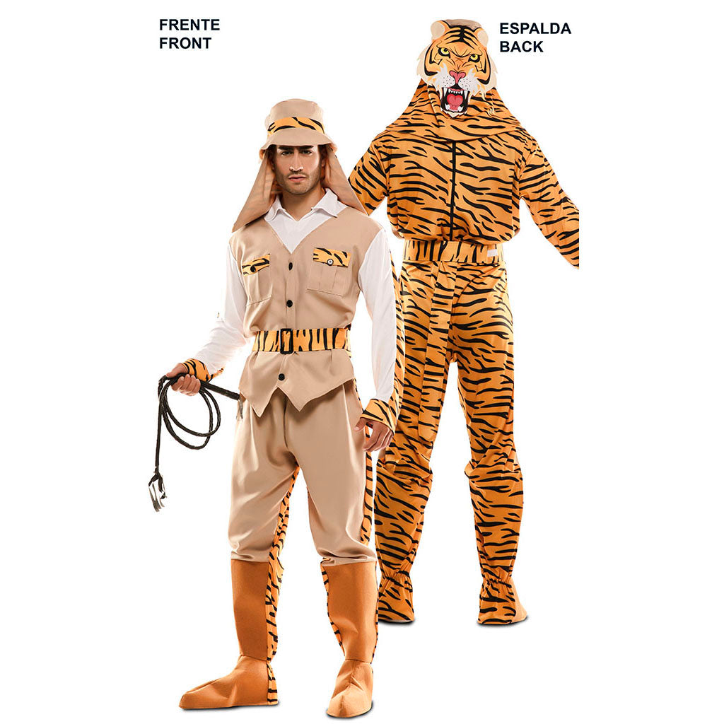 Kostüm Double Face Jäger/Tiger