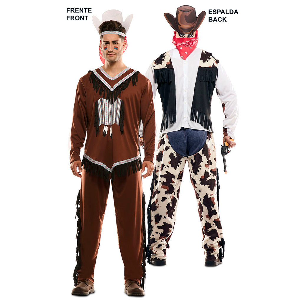 Kostüm Double Face Indianer/Cowboy
