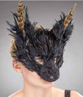 Federmaske Fabeltier schwarz