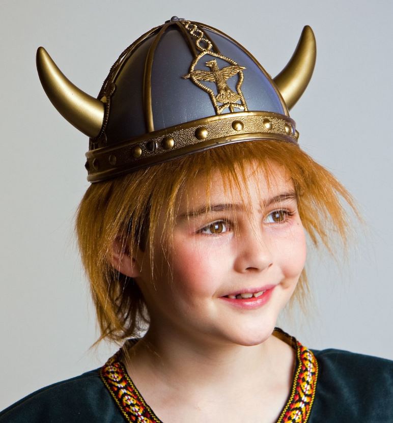 Wikingerhelm mit Haaren
