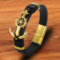 Herren-Lederarmband mit Edelstahl-Anker · Maritime Style – LuxeStyle
