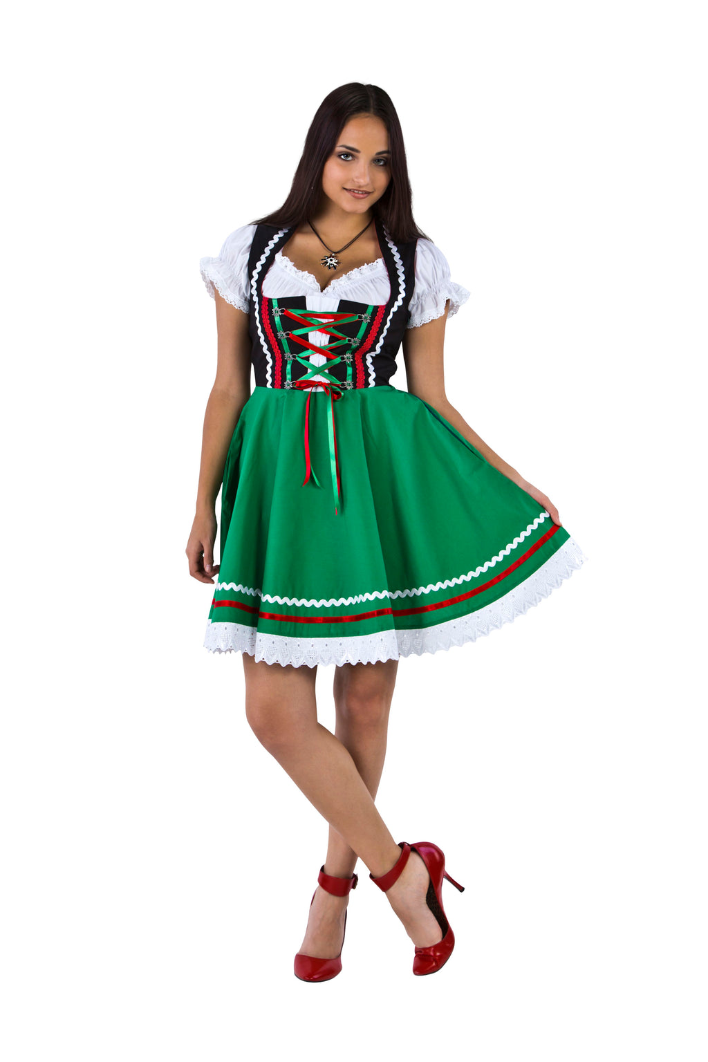 Tirolerdirndl schwarz/grün/rot – Bild 1 | LuxeStyle
