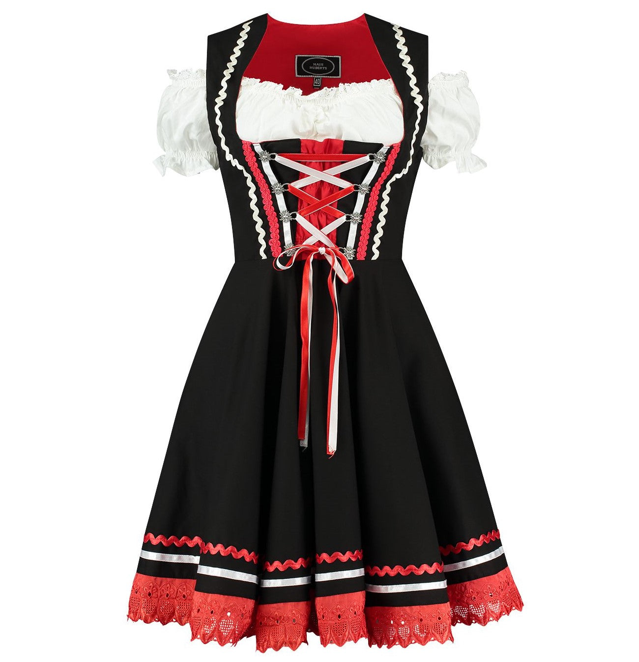 Tirolerdirndl schwarz/rot/