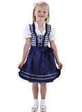 Kinderdirndl blau-weiss kariert · Gr. 104