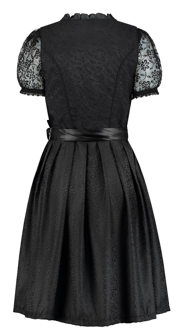 Dirndl schwarz mit Schürze mit Blumenmuster – Bild 2 | LuxeStyle