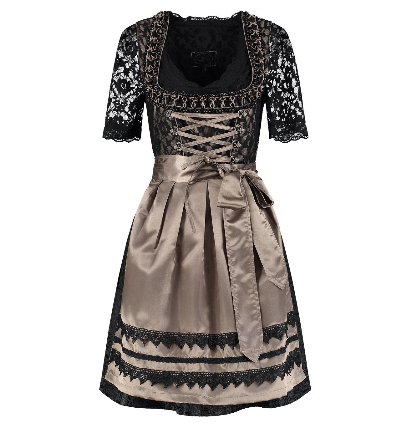 Dirndl schwarz/taupe
