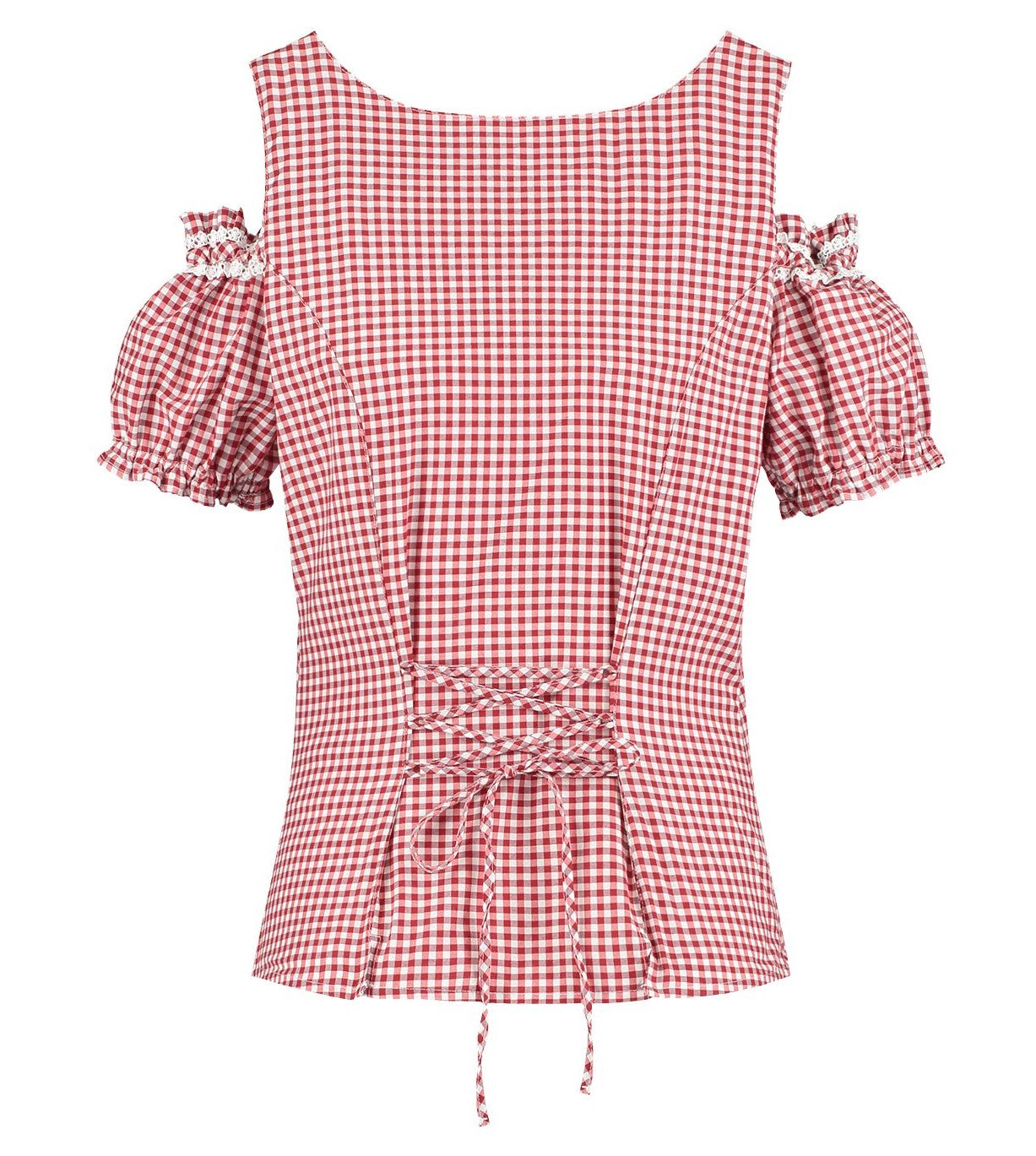 Trachtenbluse rot/weiss