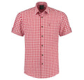 Trachtenhemd rot/weiss · Gr. M