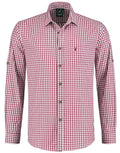 Trachtenhemd Weinrot kariert