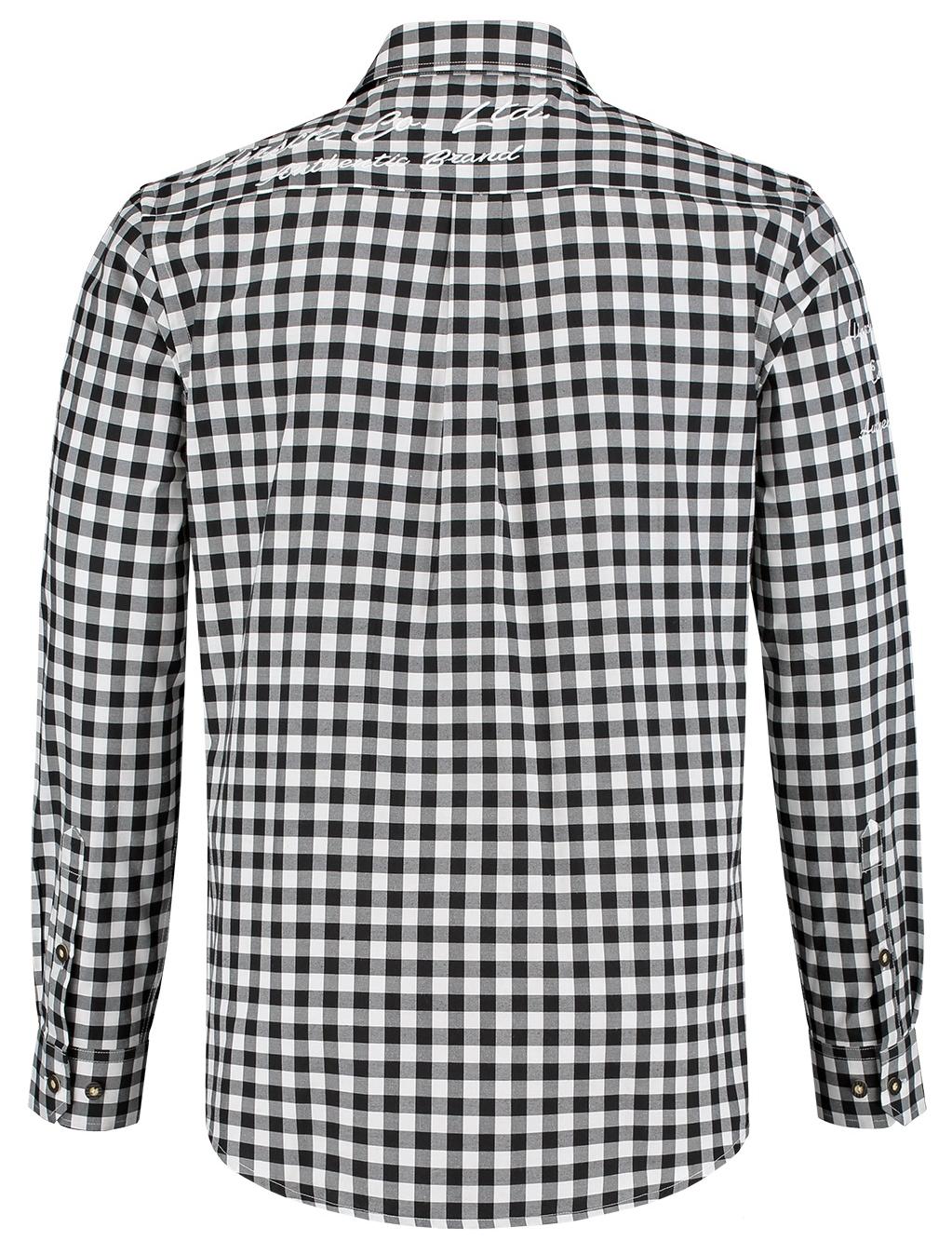 Trachtenhemd Schwarz-weiss kariert – Bild 2 | LuxeStyle