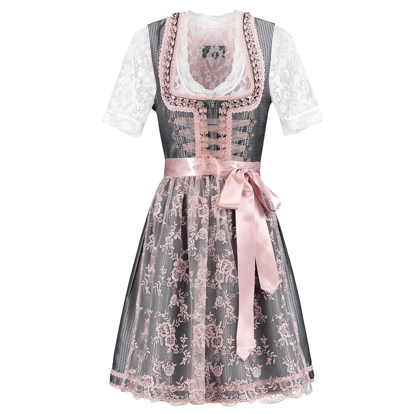 Dirndl altsilber/altrosa