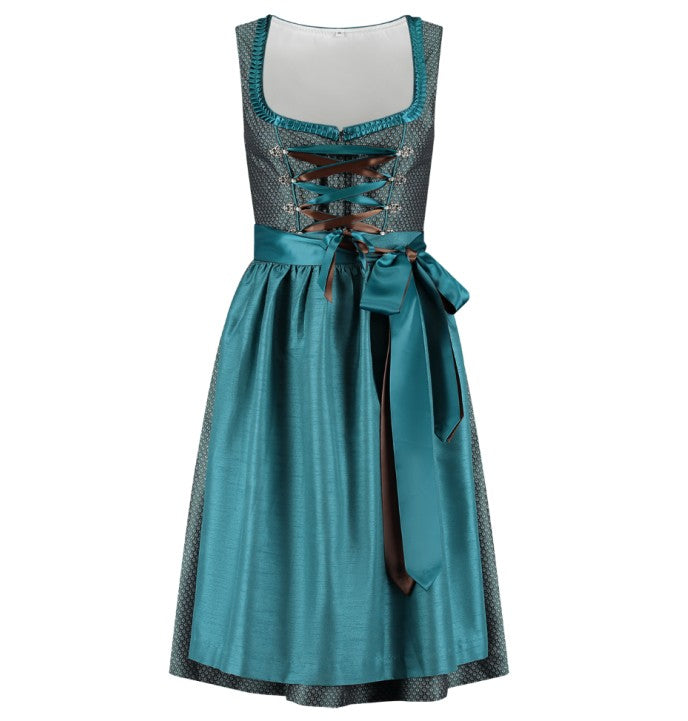 Dirndl Jaquard meeresgrün · Gr. 40