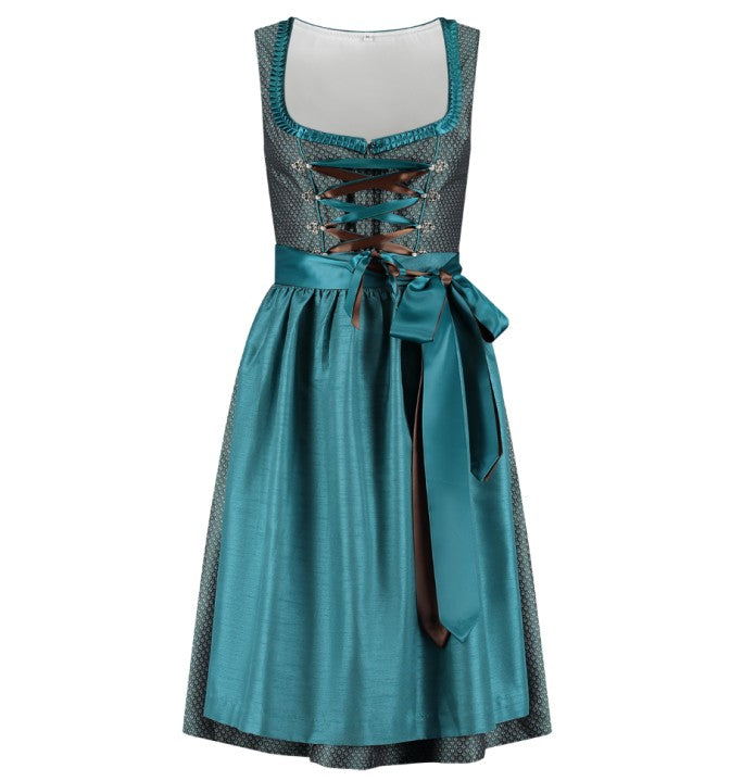 Dirndl Jaquard meeresgrün · Gr. 42