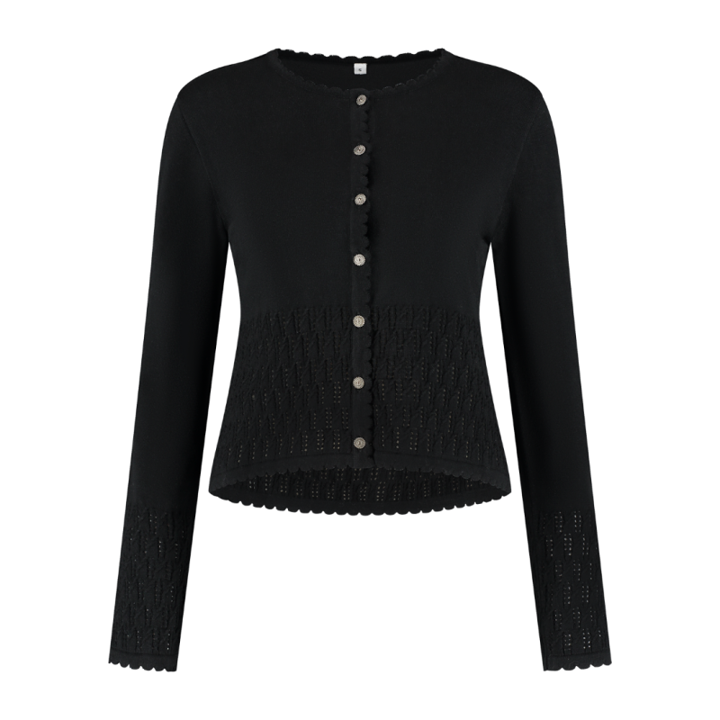 Damen Strickjacke schwarz · Gr. S