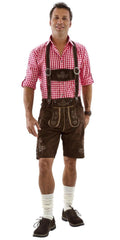 Bayrische Lederhosen kurz dunkelbraun · Gr. 46