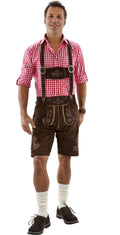 Bayrische Lederhosen kurz dunkelbraun · Gr. 54