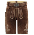 Lederhose kurz mit Gürtel · Gr. 48