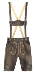 Bayrische Lederhosen kurz sandbraun · Gr. 52
