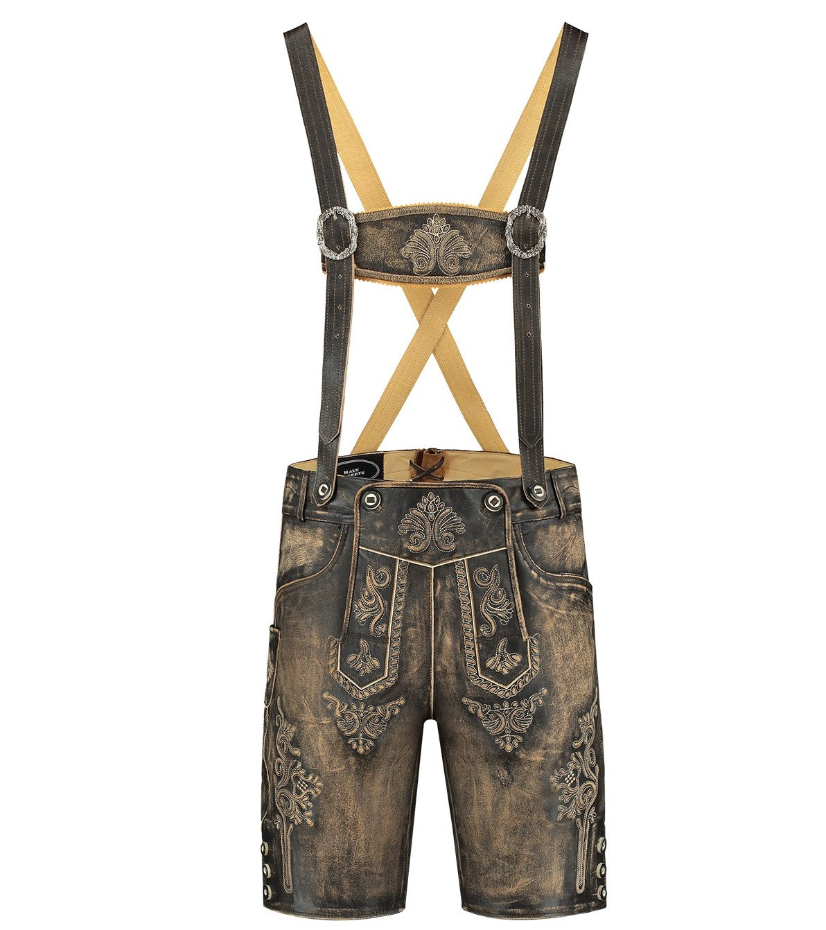 Lederhose kurz vintage braun
