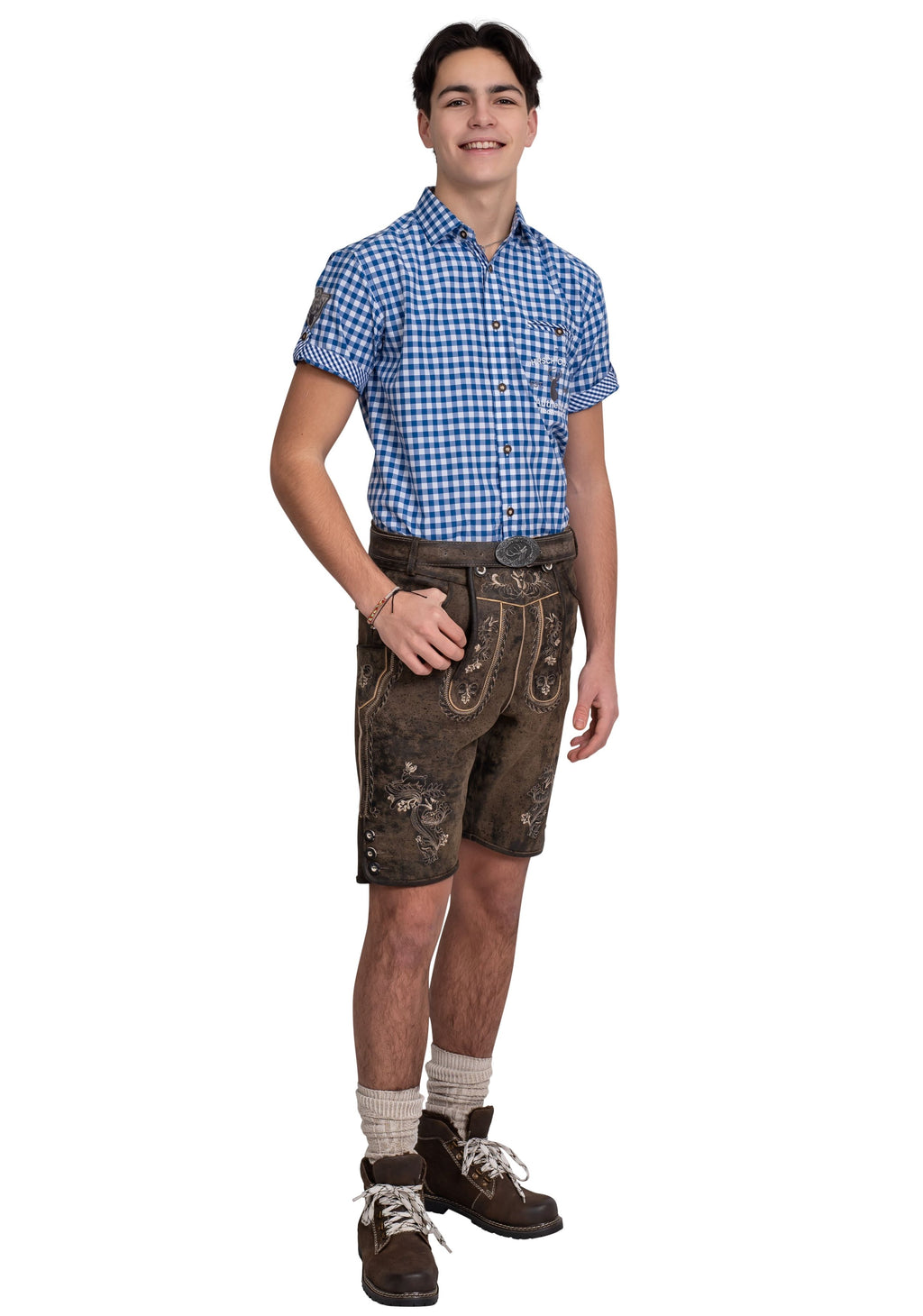 Lederhose kurz vintage braun – Bild 3 | LuxeStyle