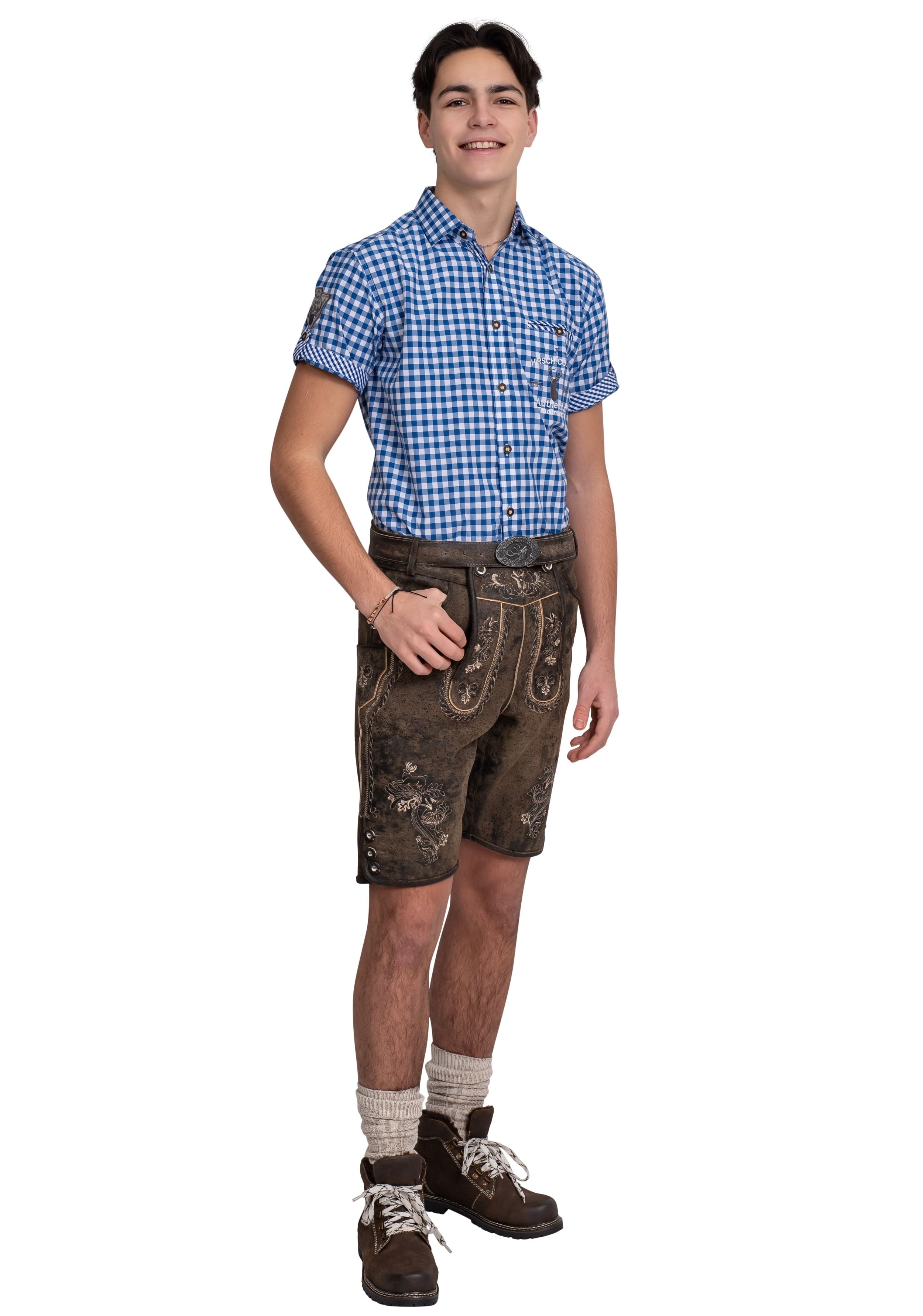 Lederhose kurz vintage braun