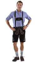 Bayrische Lederhosen kurz schwarz · Gr. 48