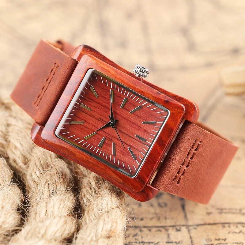 Holz-Uhr Bambus · Natur Quarz
