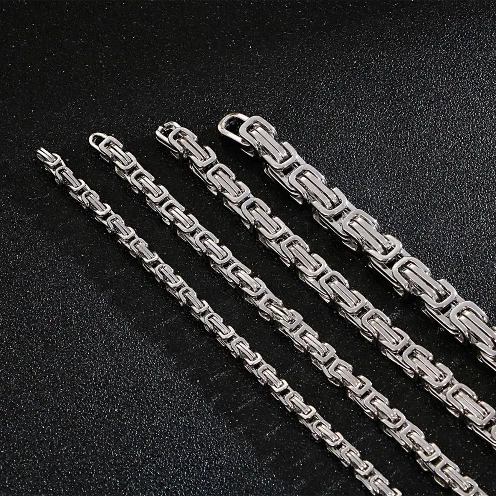 Byzantine-Kette · Herren Edelstahl Heavy