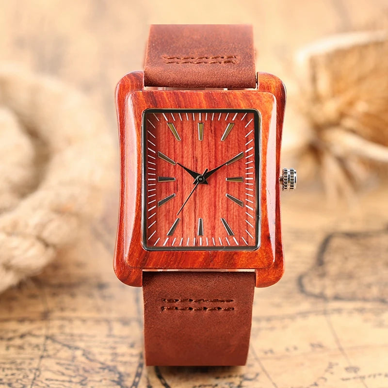 Holz-Uhr Bambus · Natur Quarz