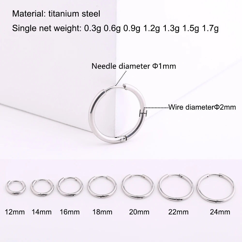 Endless Hoop Ohrringe · Titan hypoallergen