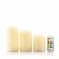 Mehrfarbige LED-Kerzen Flammeneffekt mit Fernbedienung Lendles InnovaGoods Weiß 3 Stück ·