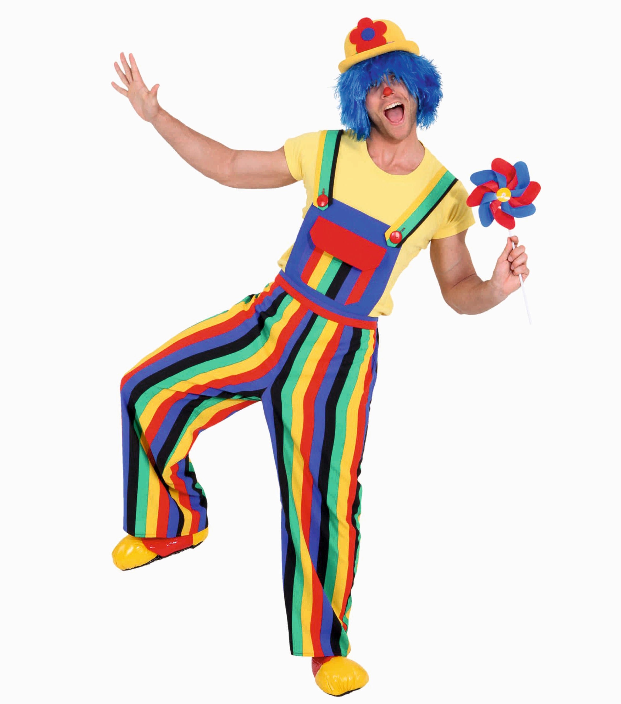 Clown Latzhose gestreift · Gr. 54/56