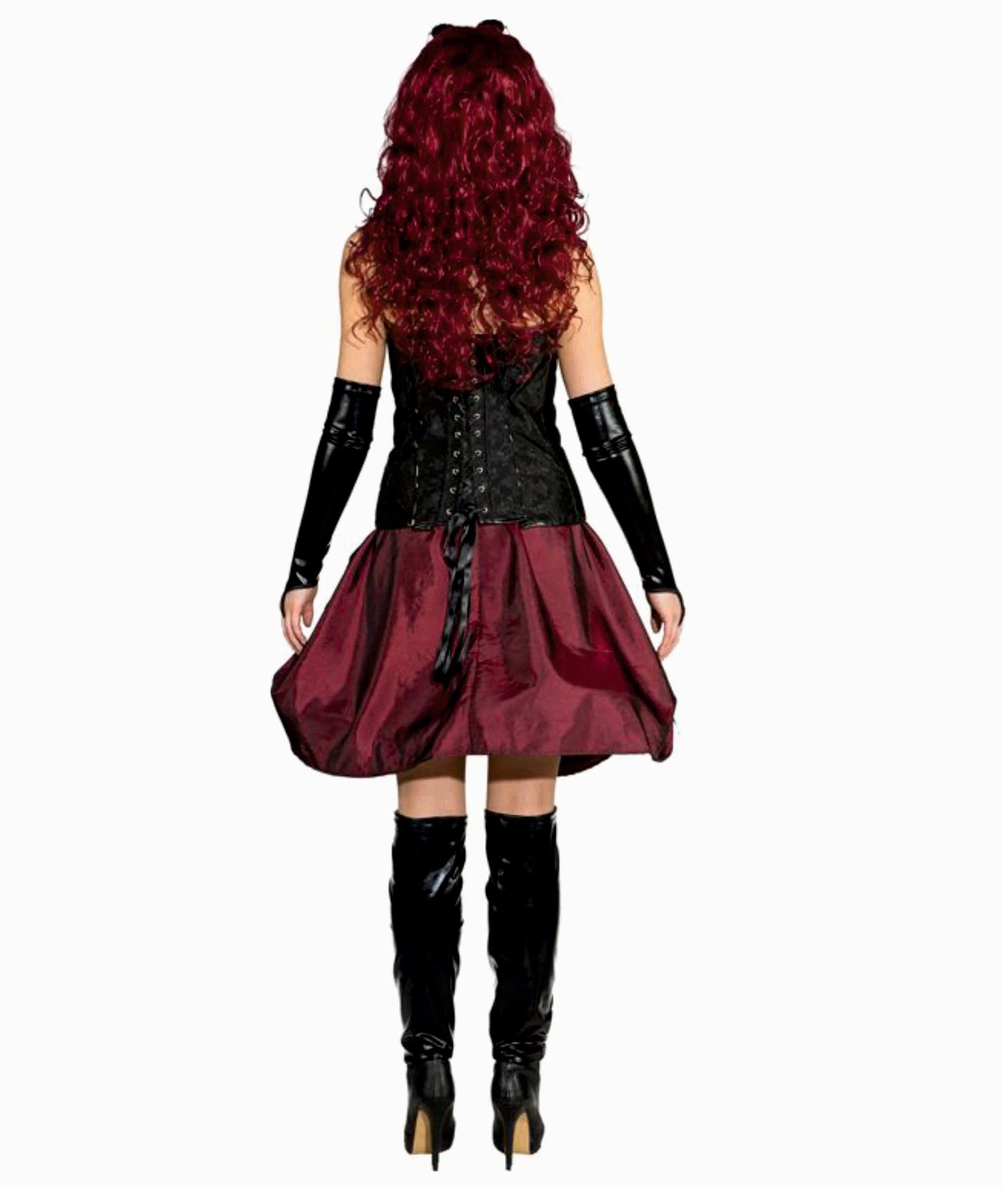 Steampunk Reifrock weinrot