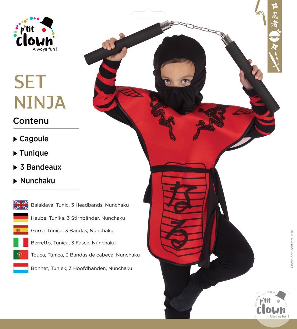 Ninja Set, Oberteil,Nunchaku