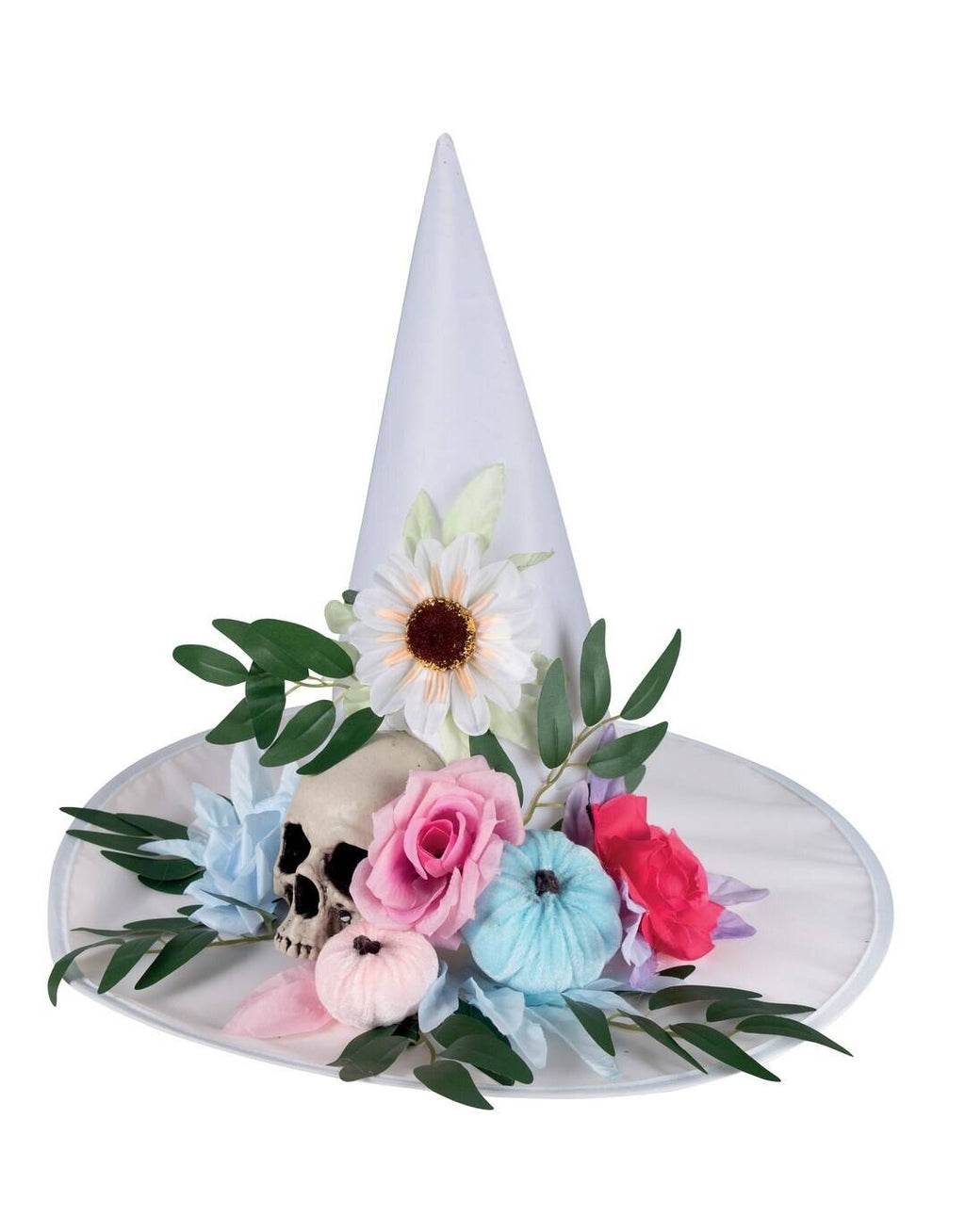 Hexenhut weiss mit Blumen – Bild 2 | LuxeStyle