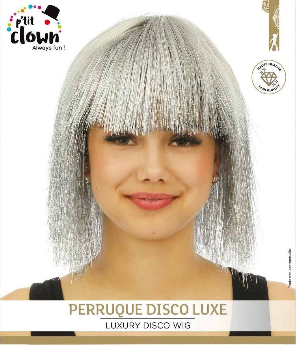 Perücke Disco silber