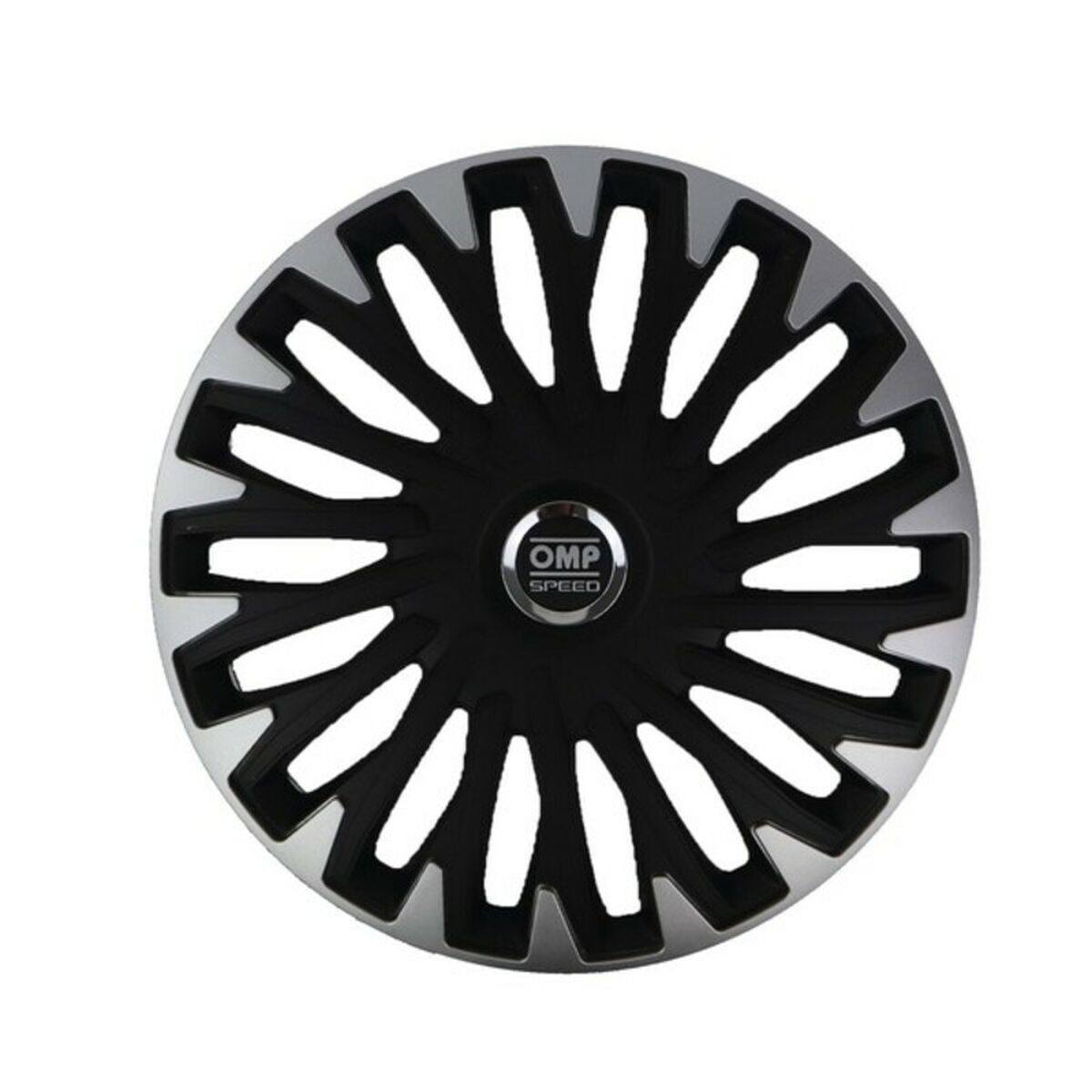 Radkappe OMP OMPS07021412 Schwarz Silberfarben 14" · Generalüberholt (Note C)