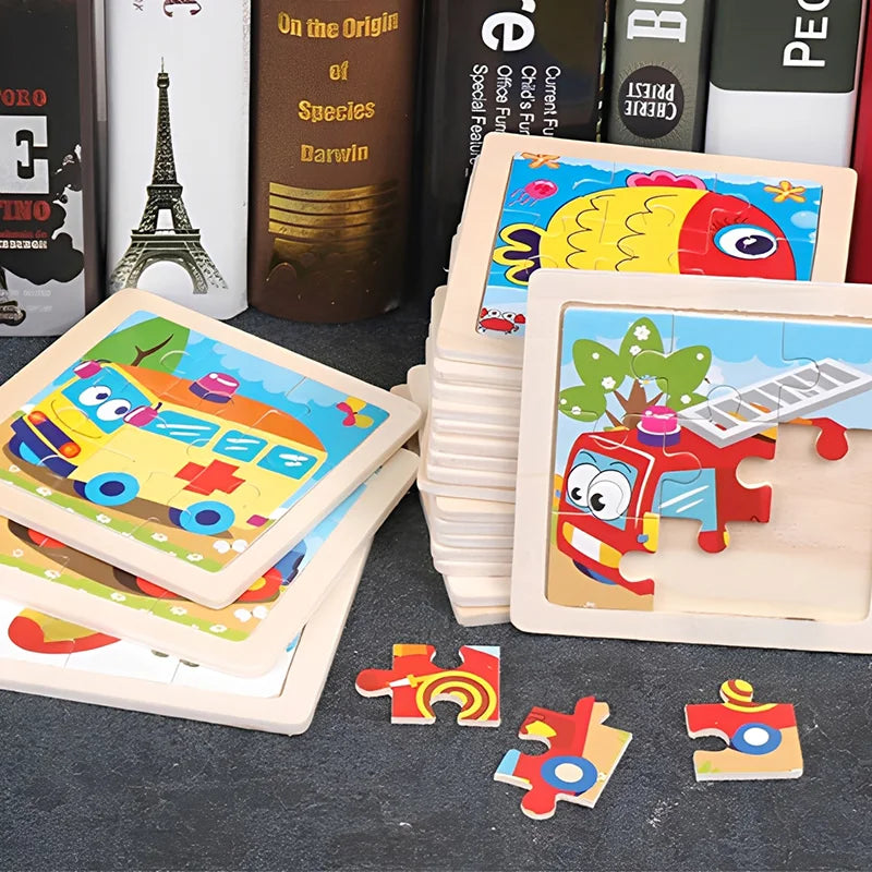 Holz-Puzzle-Set Motorik-Spielzeug