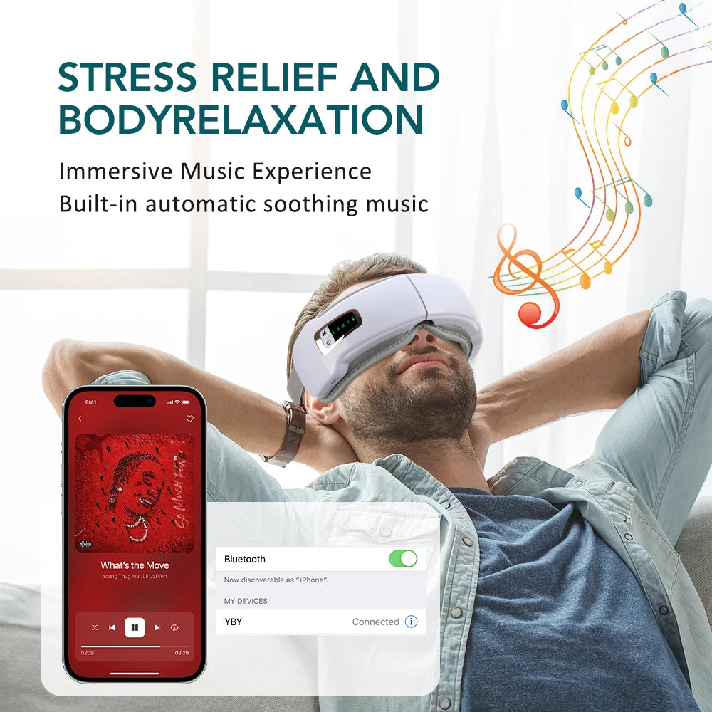 Augen-Massagegerät · Wärme & Bluetooth
