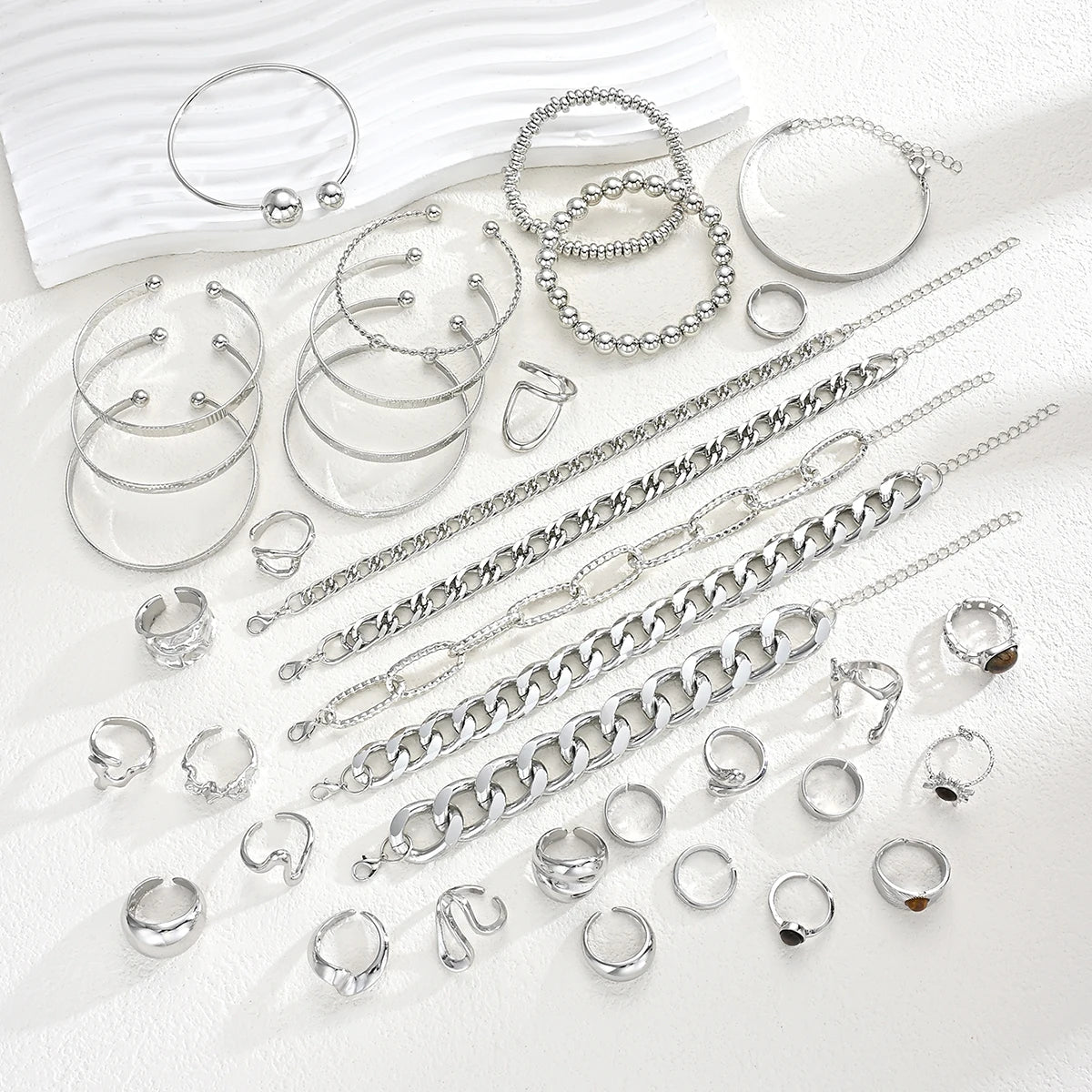 Bangle-Armreif Set 3-tlg stapelbar