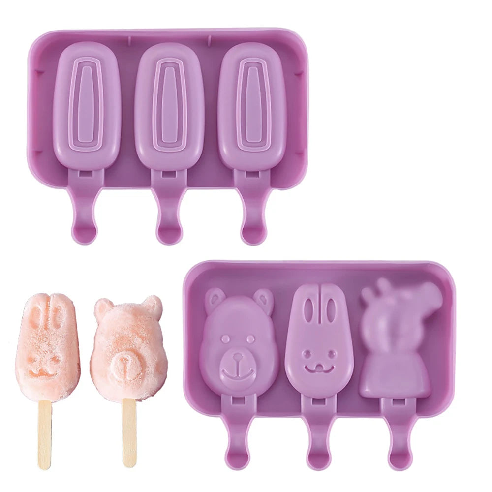Eis-am-Stiel-Formen Silikon · 6er-Set