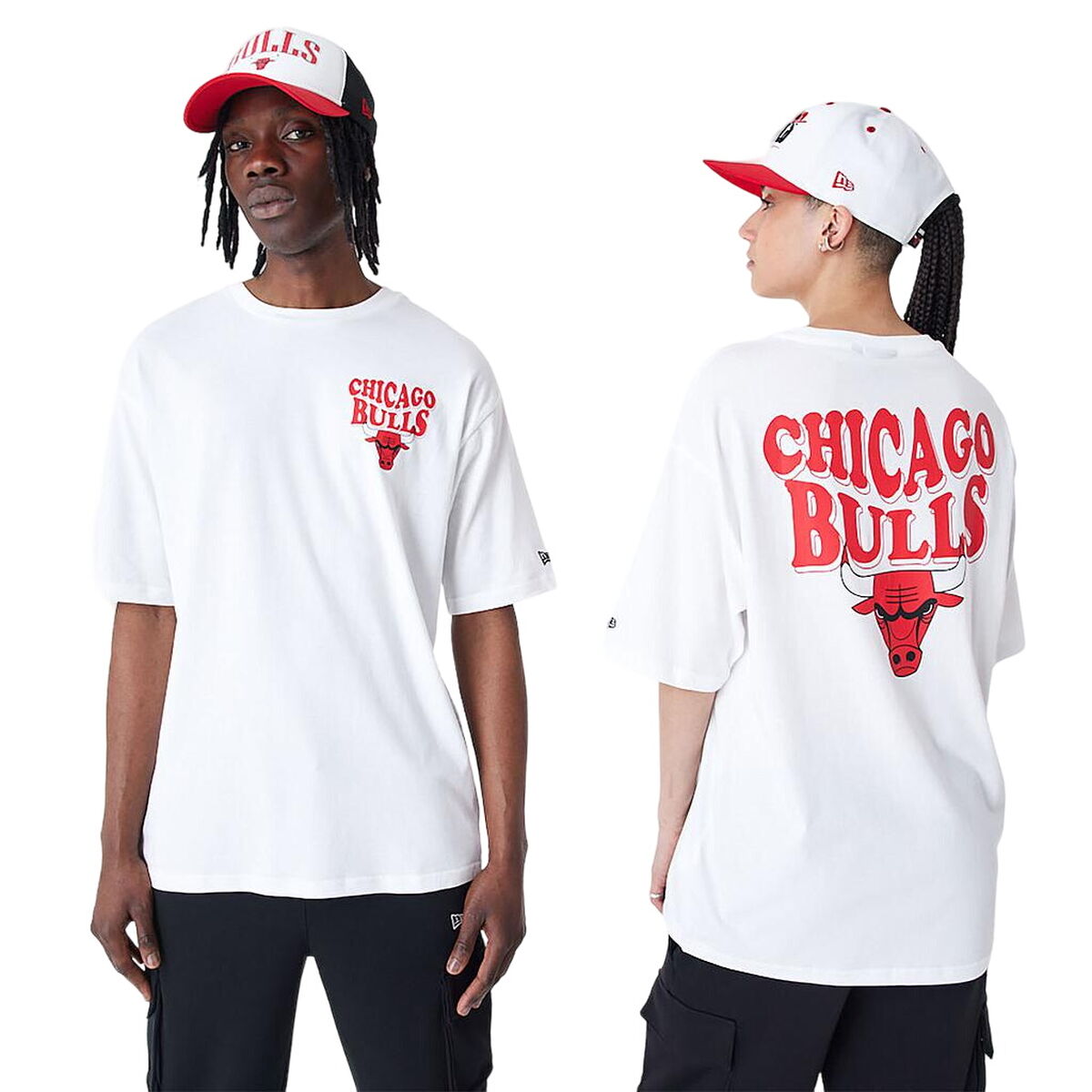 Kurzärmliges Sport T-Shirt New Era SCRIPT OS TEE CHIBUL 60435518 Weiß – LuxeStyle Schweiz