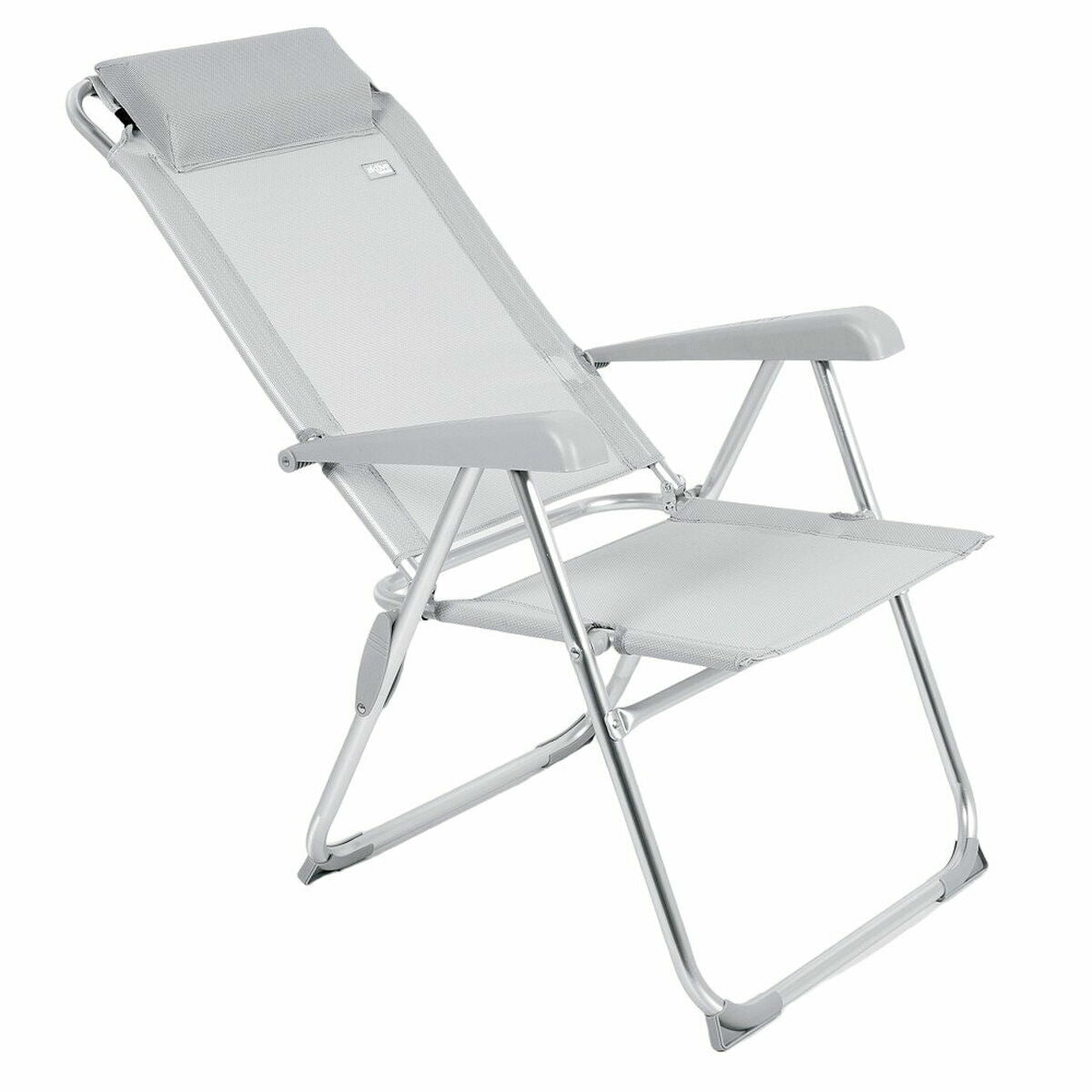 Gepolsterte Campingstuhl Aktive Neigbar Grau 44 x 55 x 101 cm