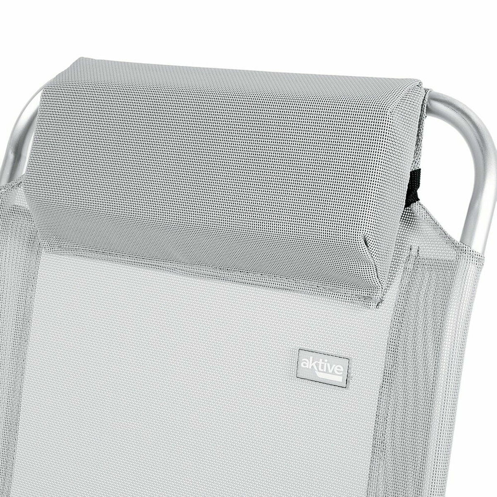 Gepolsterte Campingstuhl Aktive Neigbar Grau 44 x 55 x 101 cm