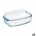 Kochschüssel Pyrex Classic mit Deckel 4,5 L 38 x 22 x 11 cm Durchsicht