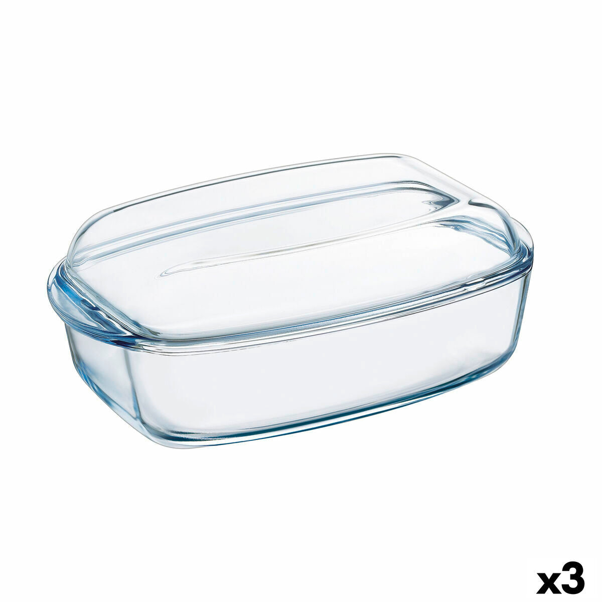 Kochschüssel Pyrex Classic mit Deckel 4,5 L 38 x 22 x 11 cm Durchsicht
