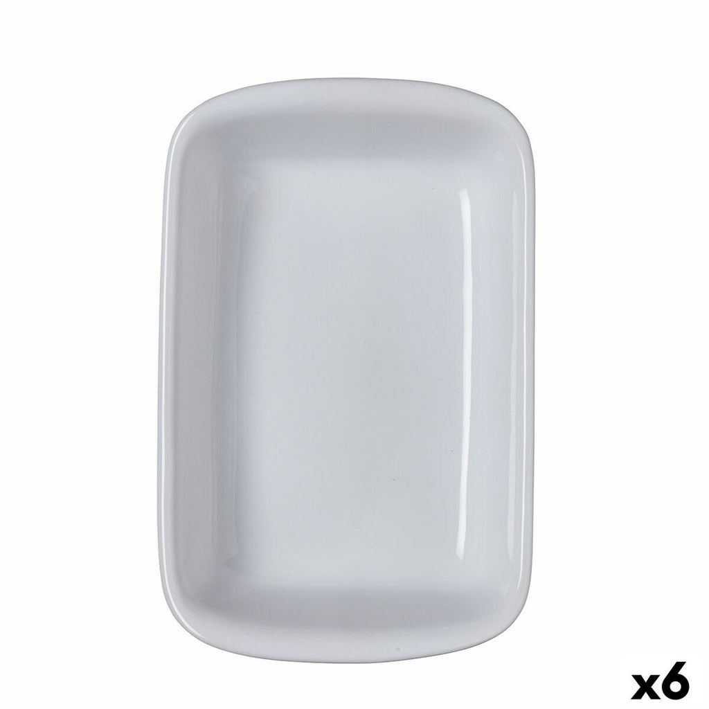 Ofenschüssel Pyrex Supreme Weiß aus Keramik Gehärtetes Glas rechteckig